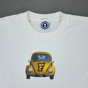 New Agenda T Shirt Mens L White Fisk University Car Buggy Graphic USA‎ Vintage